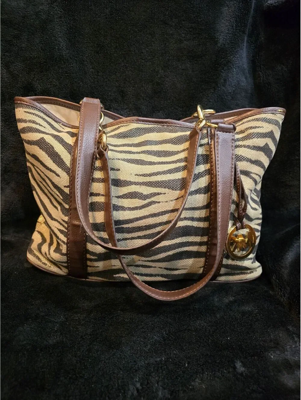 139. Michael Kors Zebra-print canvas Tote